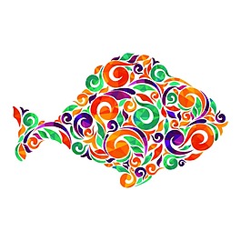 絢麗的花紋魚(yú)