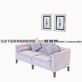 3D双人沙发模型