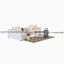 3D多人沙發(fā)模型