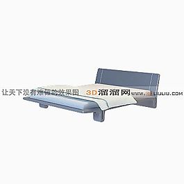 3D雙人床模型