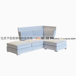 3D多人沙發(fā)模型