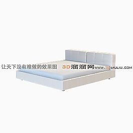 3D雙人床模型
