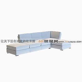 3D多人沙發(fā)模型