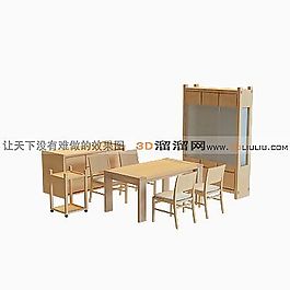 3D桌椅組合模型