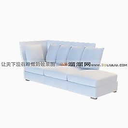 3D多人沙發(fā)模型
