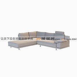 3D多人沙發(fā)模型