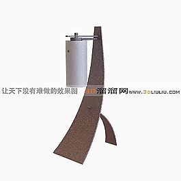 3D鐵藝落地燈模型