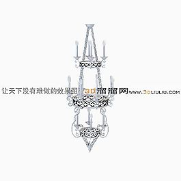3D歐式吊燈模型