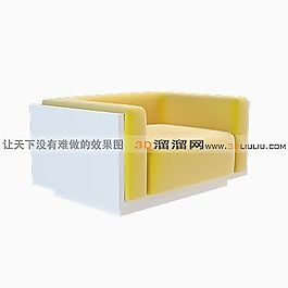 3D單人沙發(fā)模型