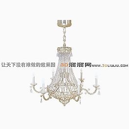 3D歐式水晶吊燈模型