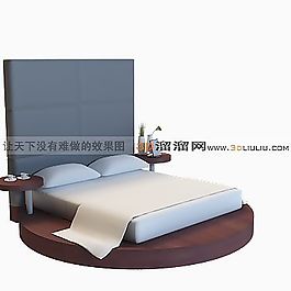3D圆床模型