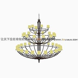 3D歐式吊燈模型