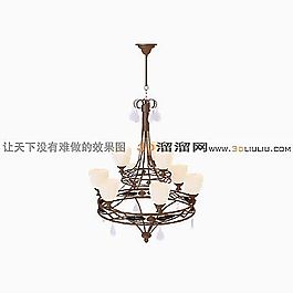 3D歐式吊燈模型