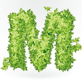 綠色的葉子 700hPa矢量字母