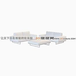 3D多人沙發(fā)模型