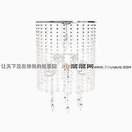 3D歐式水晶吊燈模型