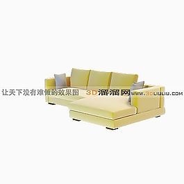 3D多人沙發(fā)模型