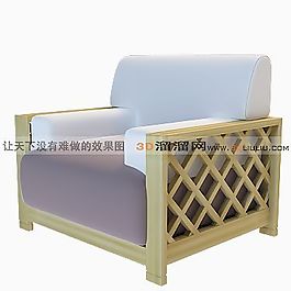 3D單人沙發(fā)模型