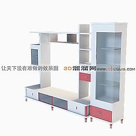 3D電視柜模型