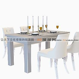 3D餐桌模型