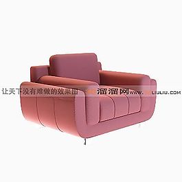 3D單人沙發(fā)模型