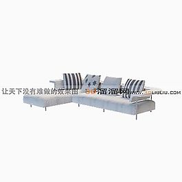 3D多人沙發(fā)模型