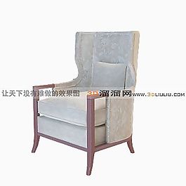 3D豪華扶手椅模型