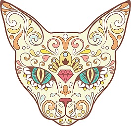 糖頭骨矢量元素