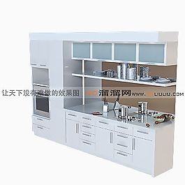 3D廚房組合模型