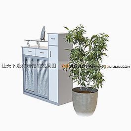 3D鞋柜模型