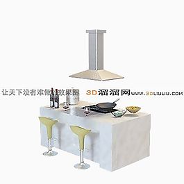 3D廚房組合模型