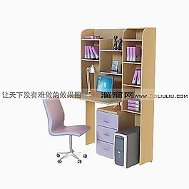 3D電腦桌模型