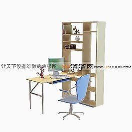 3D桌椅组合模型