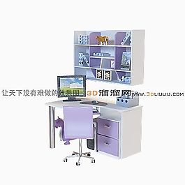 3D電腦桌模型