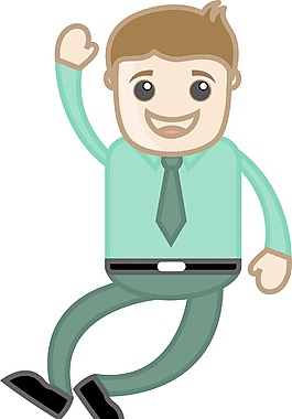 非常高興-辦公企業(yè)的卡通人物