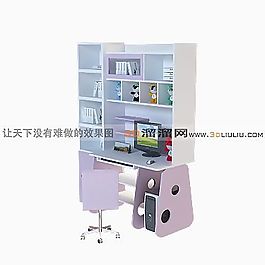 3D電腦桌模型