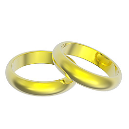 兩枚婚戒白色隔離