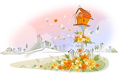 信箱和花朵