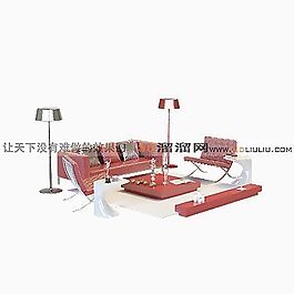 3D多人沙發(fā)模型