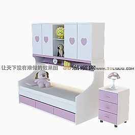 3D兒童床模型