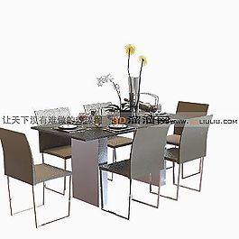3D餐桌模型