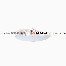 3D圆床模型