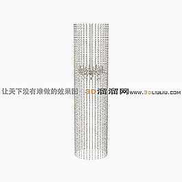 3D歐式水晶吊燈模型