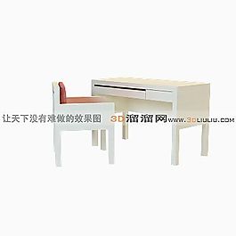 3D桌椅組合模型