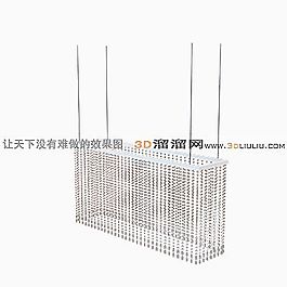 3D歐式水晶吊燈模型