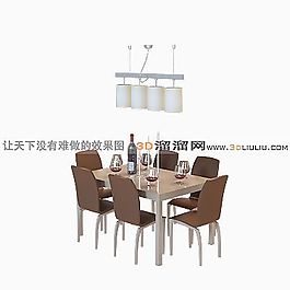 3D餐桌模型