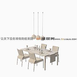 3D餐桌模型