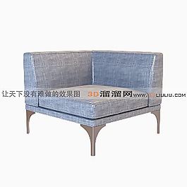 3D單人沙發(fā)模型