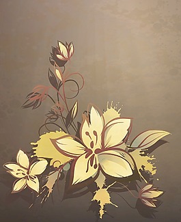 花卉矢量-背景