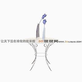 3D圓桌模型